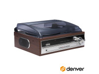 Denver Gira-Discos 33/45/78RPM Vintage AUX/FM Denver Gira-Discos 33/45/78RPM Vintage AUX/FM